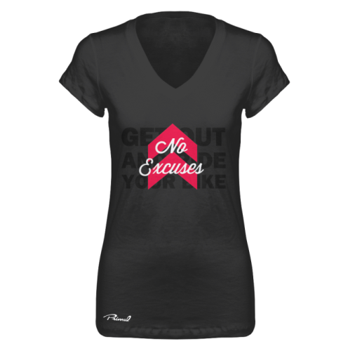 T shirt damski Primal NO EXCUSES przód.png