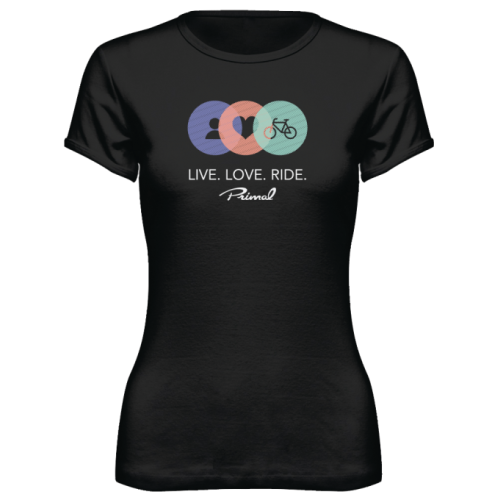 T SHIRT damski LIVE LOVE RIDE przód.png